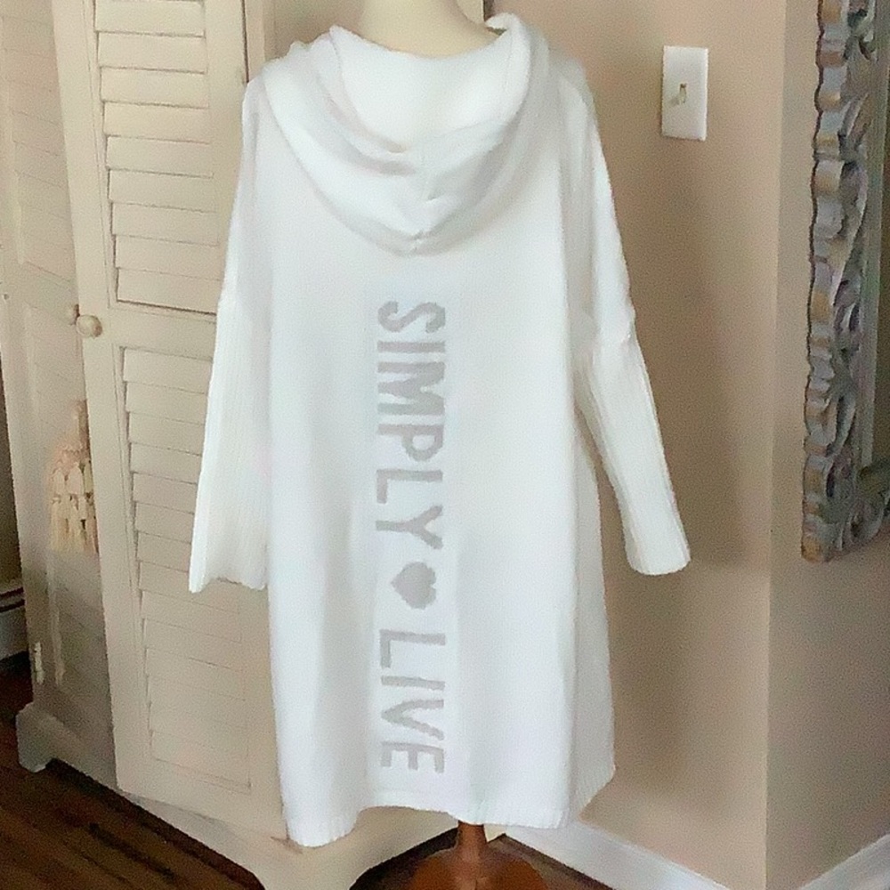 Cozy White Hooded Cardigan